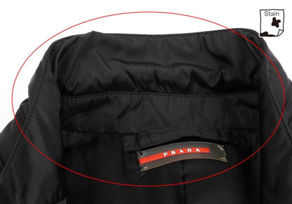 PRADA SPORT Nylon Padded Tailored Blazer Black Size 54