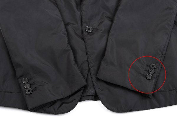 PRADA SPORT Nylon Padded Tailored Blazer Black Size 54