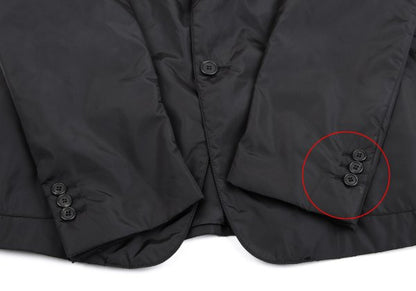 PRADA SPORT Nylon Padded Tailored Blazer Black Size 54