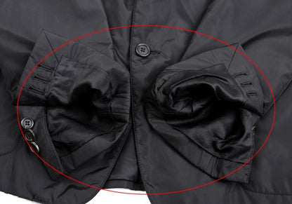 PRADA SPORT Nylon Padded Tailored Blazer Black Size 54