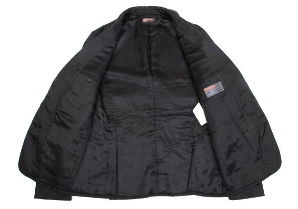 PRADA SPORT Nylon Padded Tailored Blazer Black Size 54