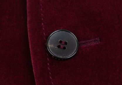 GUCCI Velvet Patch Pocket Peaked Jacket Bordeaux Size 44