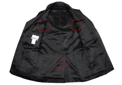 Yves Saint Laurent rive gauche Cotton Jacket Black Size 44