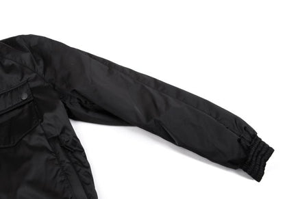 HUGO BOSS Detachable Fur Flap Pocket Jacket Black Size L