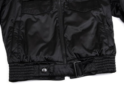 HUGO BOSS Detachable Fur Flap Pocket Jacket Black Size L