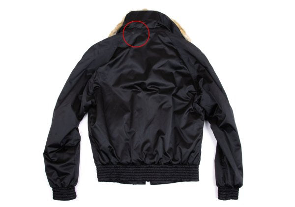 HUGO BOSS Detachable Fur Flap Pocket Jacket Black Size L