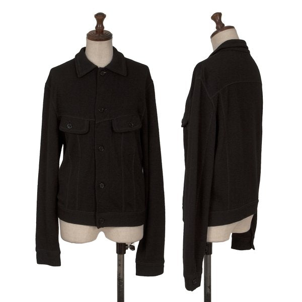 tricot COMME des GARCONS Wool Knit Jacket Black Size M