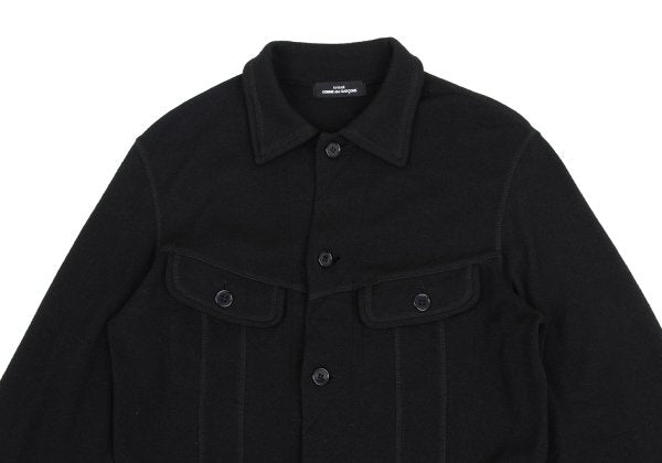 tricot COMME des GARCONS Wool Knit Jacket Black Size M