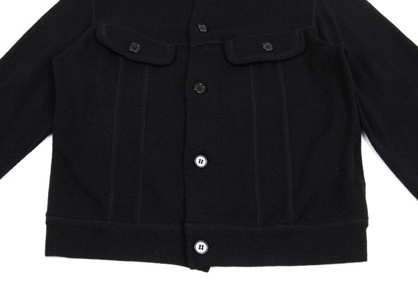 tricot COMME des GARCONS Wool Knit Jacket Black Size M