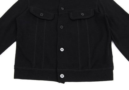 tricot COMME des GARCONS Wool Knit Jacket Black Size M