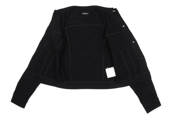 tricot COMME des GARCONS Wool Knit Jacket Black Size M
