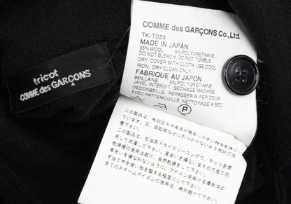 tricot COMME des GARCONS Wool Knit Jacket Black Size M