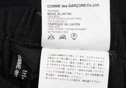 COMME des GARCONS Wool Fulled Hem String Ring Black Size M