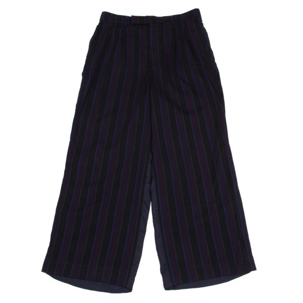 COMME des GARCONS Dyed Stripe Mixed Pants Blue Size M