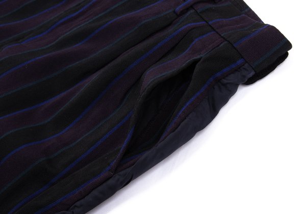 COMME des GARCONS Dyed Stripe Mixed Pants Blue Size M