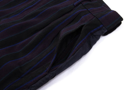 COMME des GARCONS Dyed Stripe Mixed Pants Blue Size M