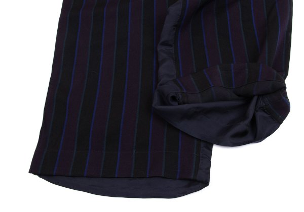 COMME des GARCONS Dyed Stripe Mixed Pants Blue Size M
