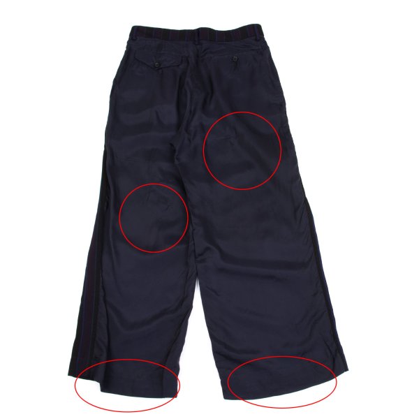 COMME des GARCONS Dyed Stripe Mixed Pants Blue Size M