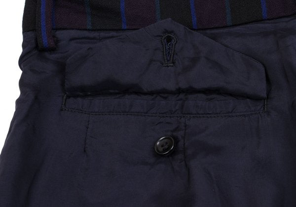 COMME des GARCONS Dyed Stripe Mixed Pants Blue Size M