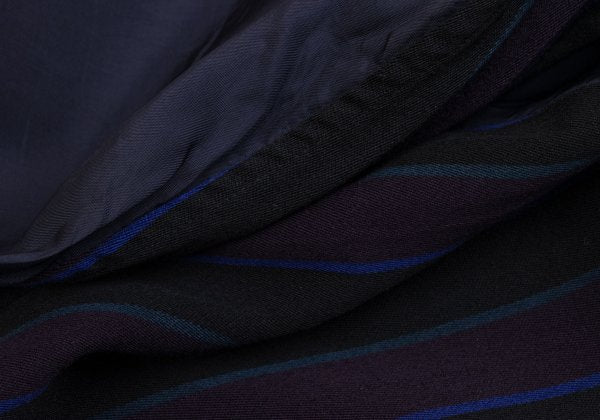 COMME des GARCONS Dyed Stripe Mixed Pants Blue Size M