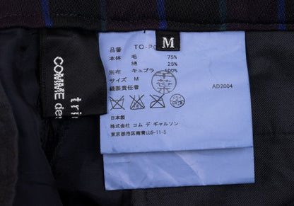 COMME des GARCONS Dyed Stripe Mixed Pants Blue Size M