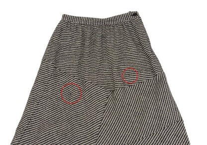 tricot COMME des GARCONS Houndstooth Black Ivory Skirt Size M