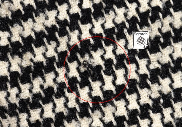 tricot COMME des GARCONS Houndstooth Black Ivory Skirt Size M