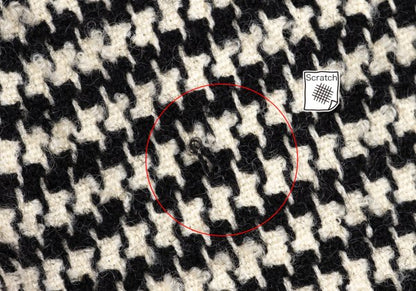 tricot COMME des GARCONS Houndstooth Black Ivory Skirt Size M