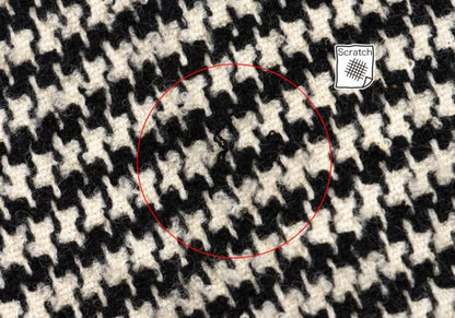 tricot COMME des GARCONS Houndstooth Black Ivory Skirt Size M