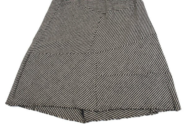 tricot COMME des GARCONS Houndstooth Black Ivory Skirt Size M