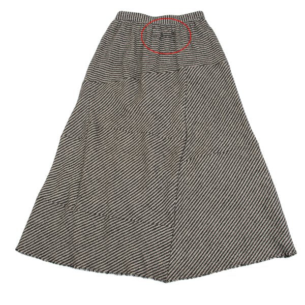 tricot COMME des GARCONS Houndstooth Black Ivory Skirt Size M