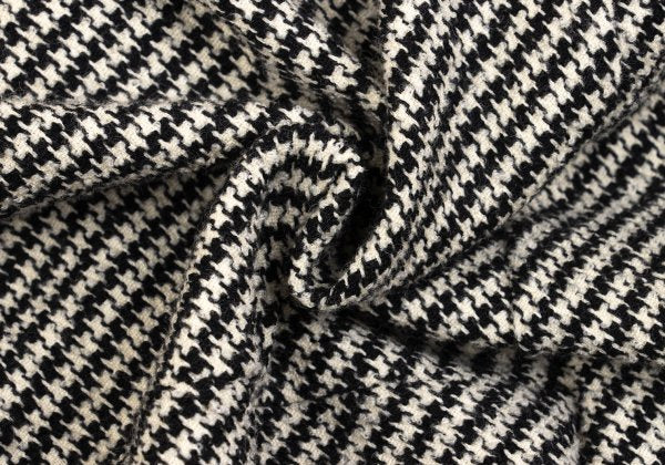 tricot COMME des GARCONS Houndstooth Black Ivory Skirt Size M