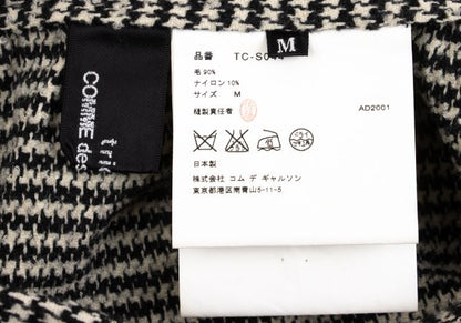 tricot COMME des GARCONS Houndstooth Black Ivory Skirt Size M