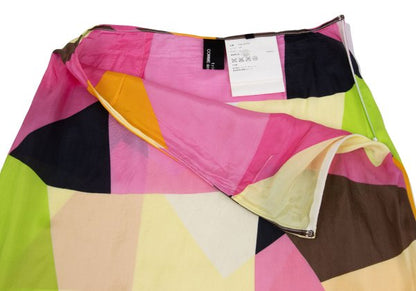 COMME des GARCONS Rayon Geometric Print Skirt Multi Size S