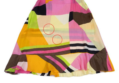 COMME des GARCONS Rayon Geometric Print Skirt Multi Size S