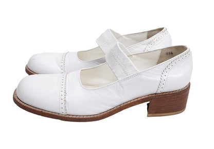 tricot COMME des GARCONS Leather Heels White Size 23.5CM
