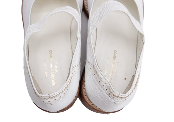 tricot COMME des GARCONS Leather Heels White Size 23.5CM