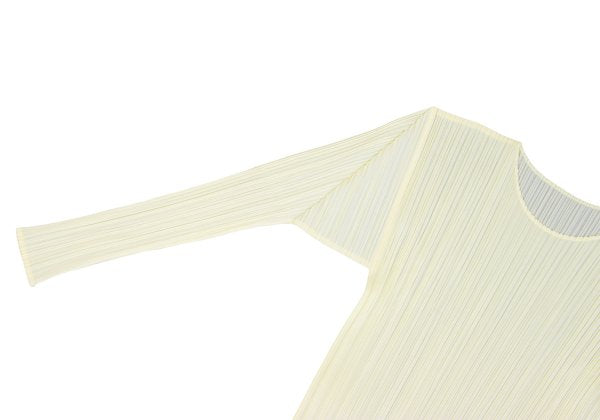 PLEATS PLEASE Crew Neck Top Cream Size 3