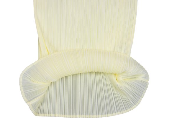 PLEATS PLEASE Crew Neck Top Cream Size 3