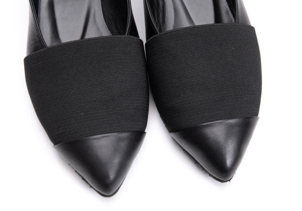 ISSEY MIYAKE Panel Design Leather Sneakers Black Size 23CM