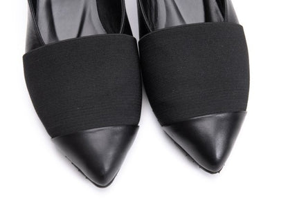 ISSEY MIYAKE Panel Design Leather Sneakers Black Size 23CM