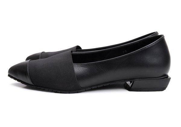 ISSEY MIYAKE Panel Design Leather Sneakers Black Size 23CM