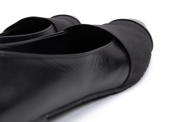 ISSEY MIYAKE Panel Design Leather Sneakers Black Size 23CM