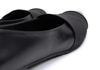ISSEY MIYAKE Panel Design Leather Sneakers Black Size 23CM