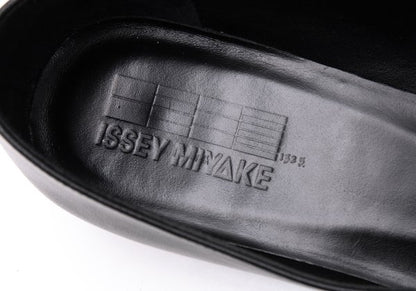 ISSEY MIYAKE Panel Design Leather Sneakers Black Size 23CM