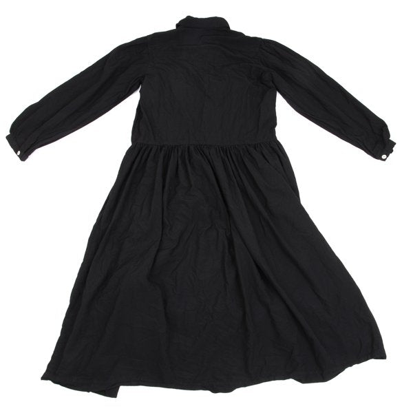 COMME des GARCONS Polyester Gathered Dress Black Size M