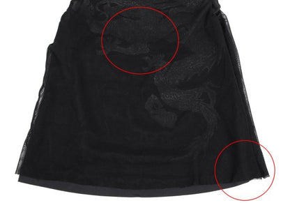 VIVIENNETAM Glitter Dragon Print Top Black