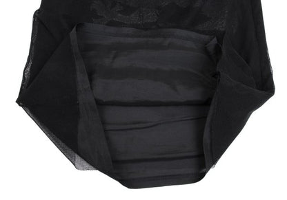 VIVIENNETAM Glitter Dragon Print Top Black