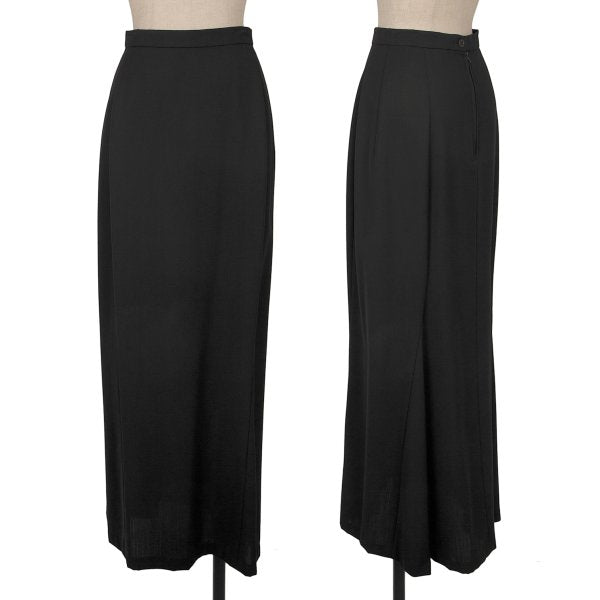 Yohji Yamamoto FEMME 96SS Wool Gabardine Skirt Black Size SS