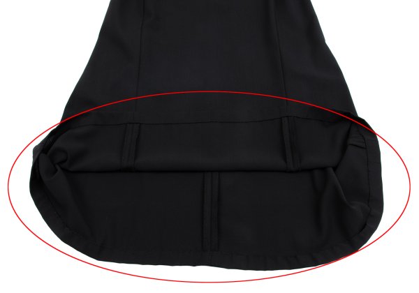 Yohji Yamamoto FEMME 96SS Wool Gabardine Skirt Black Size SS